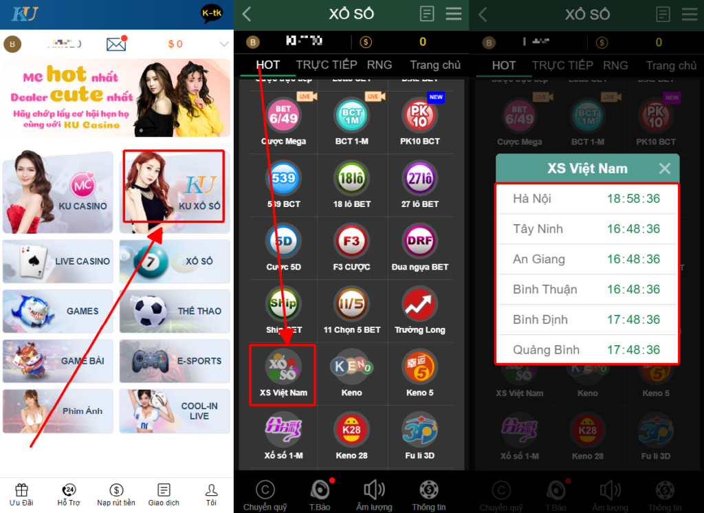 Hướng dẫn đặt cược xổ số đài Hà Nội trên ku19